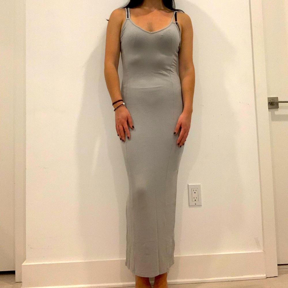 Topshop Grey Maxi Dress